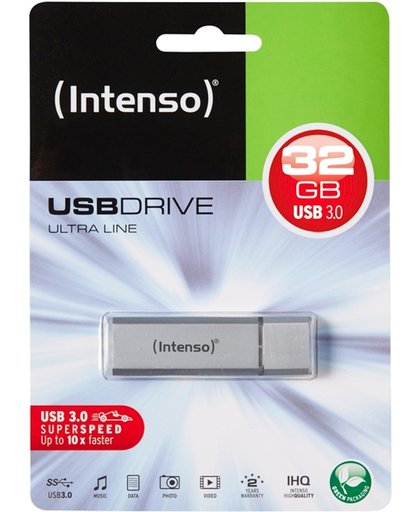 Intenso 32GB Ultra USB3.0 32GB USB 3.0 (3.1 Gen 1) USB-Type-A-aansluiting Zilver USB flash drive