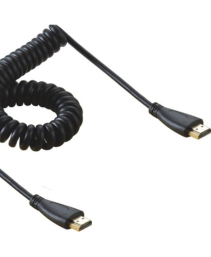 Coretek HDMI spiraalkabel - versie 1.4 / zwart - 2 meter