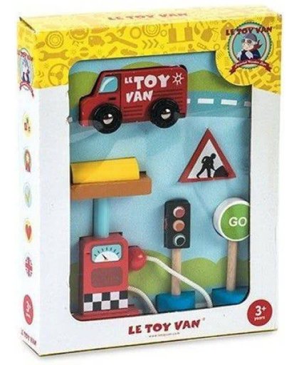 Le Toy Van - Autoset - Bestelwagen met benzinepomp
