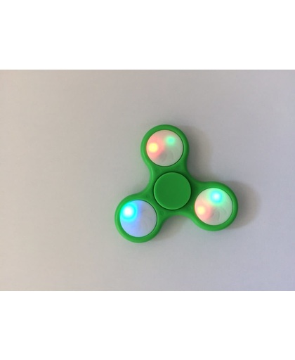 Fidget Spinner met LED lampjes - Hand Spinner - Helpt stress te verminderen - Gadget - Rage 2017 - Kwaliteits Spinner Groen