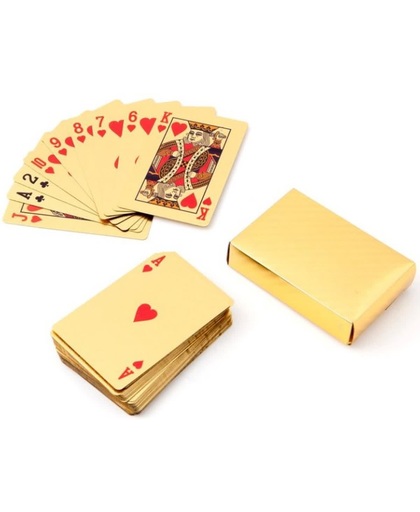 Speelkaarten Goud met goud certificaat