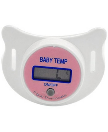 Thermometer Baby Pacifier Speen - Fopspeen voor baby - Koortsthermometer - Temperatuur meten voor je baby - Speen met digitale thermometer - Roze