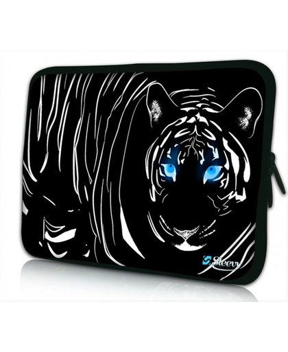 Laptophoes 15.6 inch zwarte tijger - Sleevy