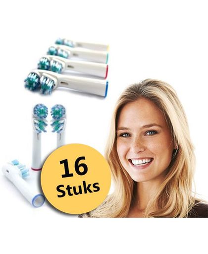 Hoogwaardig alternatief opzetborstels voor Oral B Dual Clean - 16 stuks