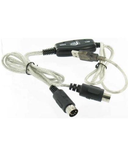 Dolphix USB - MIDI input en MIDI output kabel - 1,8 meter