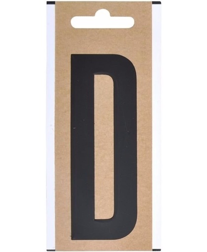 Bootnaam sticker letter D zwart 10 cm