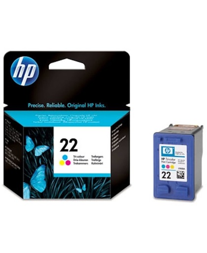 HP 22 Tri-color Inkjet Print Cartridge inktcartridge Cyaan, Magenta, Geel