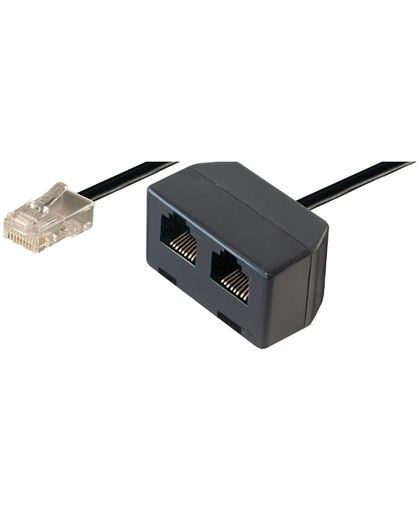 Transmedia ISDN splitter kabel 1x RJ45 (m) - 2x RJ45 (v) (8P8C) - 10 meter
