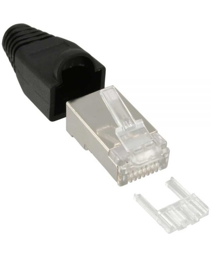 InLine Easy-Use RJ45 krimp connectoren voor CAT6 F/UTP patch kabel - 100 stuks / zwart