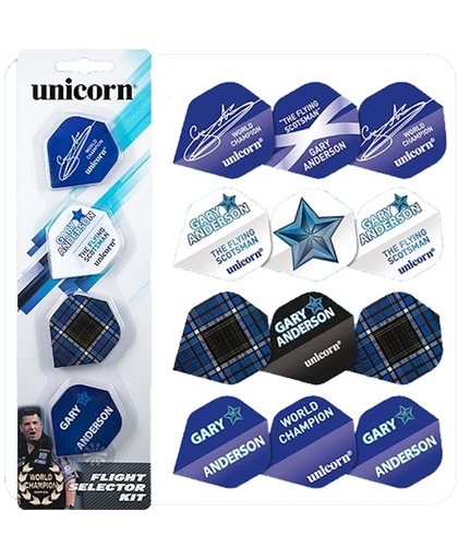 Unicorn Gary Anderson Flight Selector Kit Multipack flights