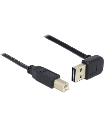 DeLOCK 2m, USB 2.0-A - USB 2.0-B 2m USB A USB B Mannelijk Mannelijk Zwart USB-kabel