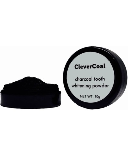 2 stuks - CleverCoal - Charcoal Tooth Whitening Powder tandenbleker - voor stralend witte tanden!