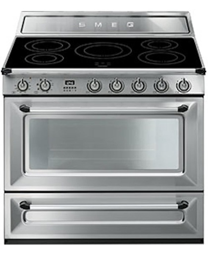 Smeg TR90IX fornuis inductie (kookplaat) + elektrisch (oven) TR 90 TR90 TR 90 IX