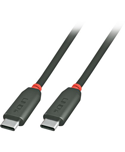 Lindy USB C/USB C 1.5m 1.5m USB C USB C Mannelijk Mannelijk Zwart, Rood USB-kabel