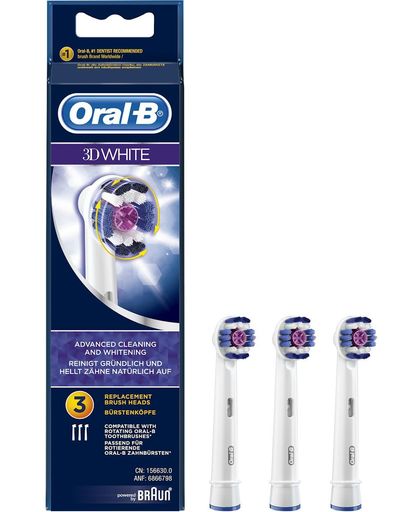 Oral-B 3DWhite - 3 Stuks - Opzetborstels