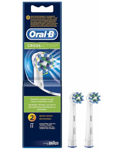 Oral-B Cross Action opzetborstels - 2 stuks