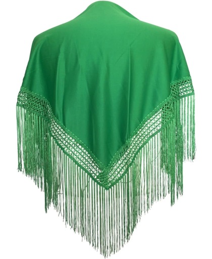 Spaanse manton - omslagdoek - voor kinderen - groen effen - bij Flamencojurk