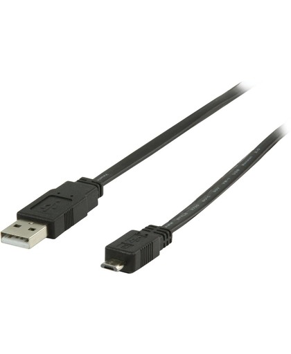 Valueline 1m, USB 2.0, USB A - Micro B 1m USB A Micro-USB B Mannelijk Mannelijk Zwart USB-kabel
