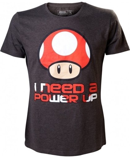 Nintendo - I Need a Power Up Grey T-Shirt