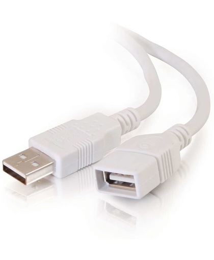 C2G 1 m USB 2.0 A mannelijk naar A vrouwelijk verlengkabel - wit USB-kabel