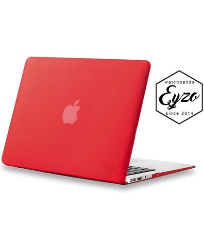 Hardcover Case Voor Apple Macbook Air 13.6 Inch 2016/2017 (Retina) - Rubber Crystal Hardshell Hard Case Cover Hoes - Laptop Sleeve - Rood