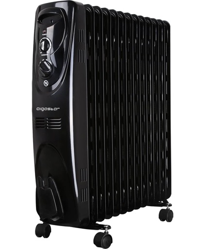 Aigostar Black Forest 33JIF – Oliegevulde radiator, 2500 watt, 13 ribben - Zwart
