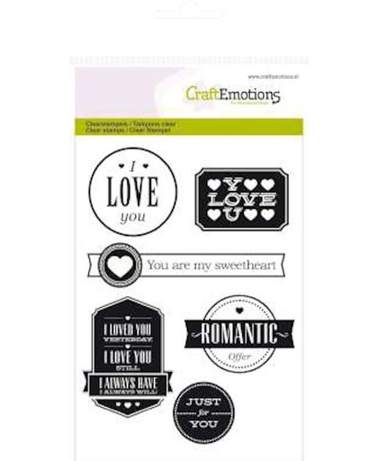 Clearstempel A6, craft emotions, love, i love you 1123