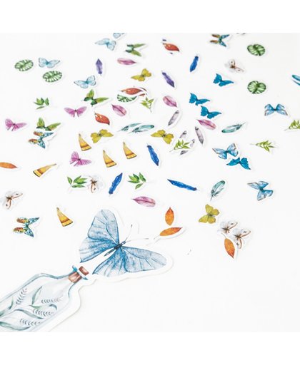 3 x 100 vlinder stickers | 300 vlinder stickers | Stickers voor scrapbooking , cadeautjes en bulletjournals