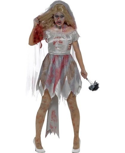 Deluxe Zombie Bruid Kostuum - Halloween verkleedkleding - L