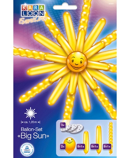 Ballonnen set grote gele zon