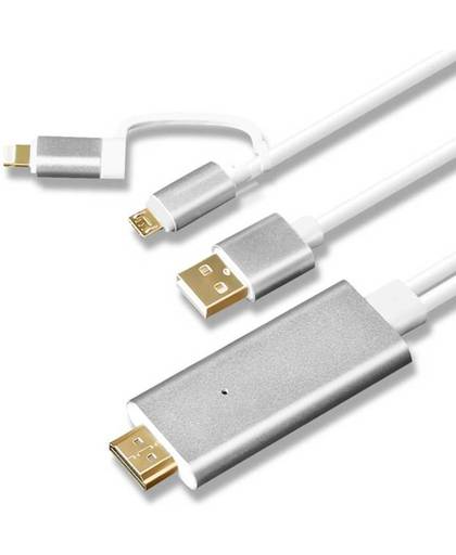 HDMI kabel - adapter - USB - netflix kijken - zilver - DisQounts