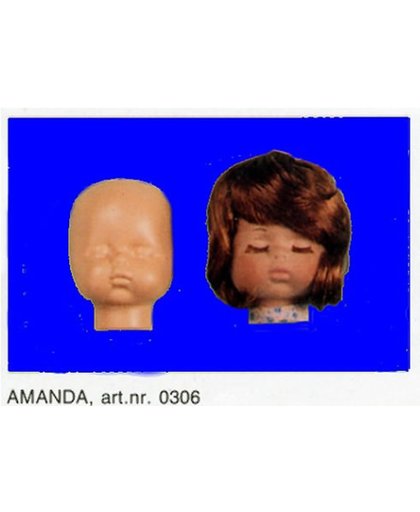 Sissy Poppen Masker "Amanda" Hoofdomvang 25cm. 4 STUKS.