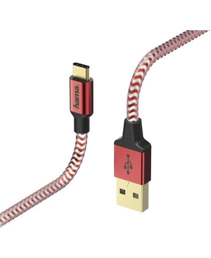 Hama 00178296 1.5m USB A USB C Mannelijk Mannelijk Rood USB-kabel
