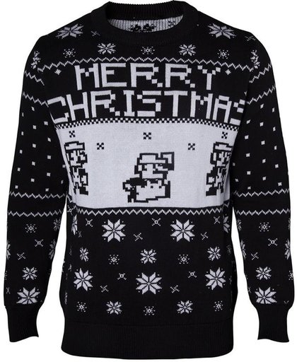 Nintendo - Super Mario Christmas gebreide trui met Kerst motief zwart - S - Games merchandise