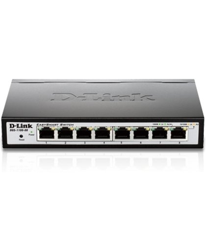 D-Link DGS-1100-08 Beheerde netwerkswitch Zwart netwerk-switch