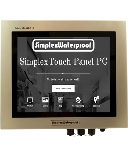SimplexTouch T19 Panelpc i3 - 19" Scherm, Intel® Core™ i3-5010U processor, 4Gb geheugen, 64Gb SSD, Microsoft Windows 7/10 64bit Pro NL