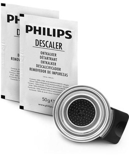 Philips Senseo CA6515/01 - Padhouder 1 kopje + 2 stuks ontkalker