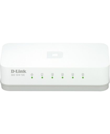 D-Link GO-SW-5E Onbeheerde netwerkswitch Fast Ethernet (10/100) Wit netwerk-switch