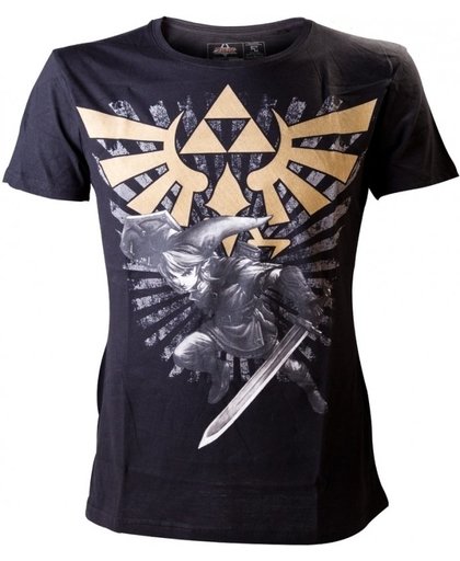 Zelda T-Shirt Link with Golden Logo