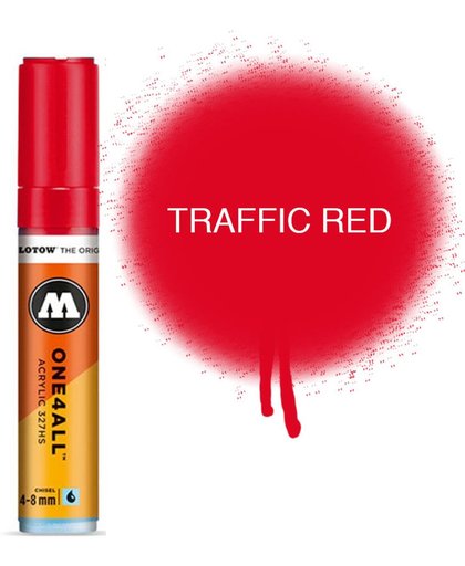 Molotow 327HS Traffic Red - Rode acryl marker - Chisel tip 4-8mm - Kleur rood