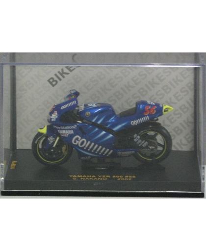 Yamaha YZR 500 #56 S. Nakano 2002 1:24 IXO Models Blauw RAB036