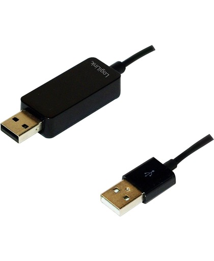 LogiLink 1.45m 2xUSB2.0-A 1.45m USB A USB A Mannelijk Mannelijk Zwart USB-kabel