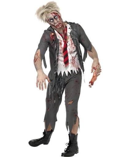 Schooljongen Zombie kostuum voor heren Halloween