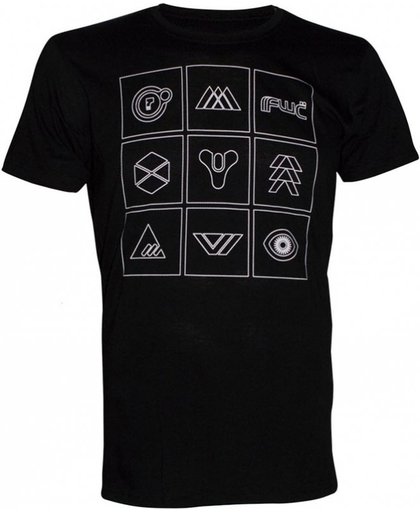 Destiny T-Shirt 9 Squares Black