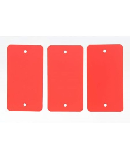 1000 stuks Rode PVC labels 120mm x 65mm (021.0026)
