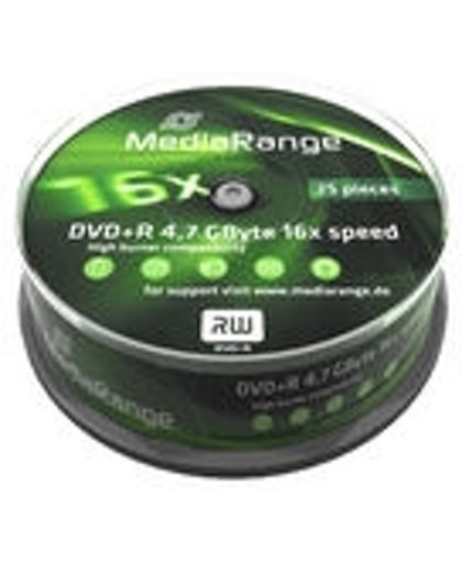MediaRange MR404 4.7GB DVD+R 25stuk(s) lege dvd