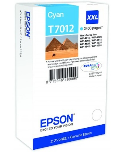 Epson WP4000/4500 Series Ink Cartridge XXL Cyan 3.4k inktcartridge