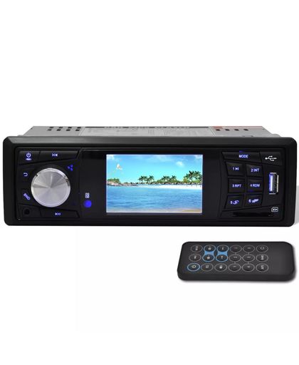 vidaXL Car Stereo 1 DIN MP3 MP5 FM Radio Media Player with 3 Inch HD Screen
