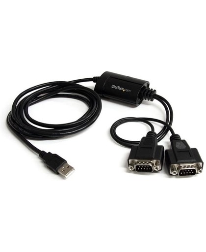 StarTech.com 2-poort FTDI USB naar RS232 Seriële Adapter Verloopkabel met COM-behoud kabeladapter/verloopstukje