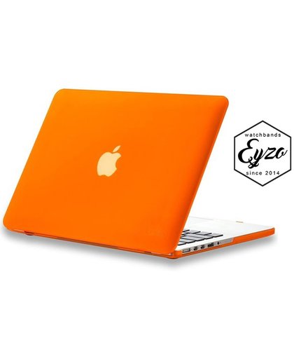 Hardcover Case Voor Apple Macbook Air 13 Inch 2016/2017 (Retina/Touchbar) - Rubber Crystal Hardshell Hard Case Cover Hoes - Laptop Sleeve - Oranje